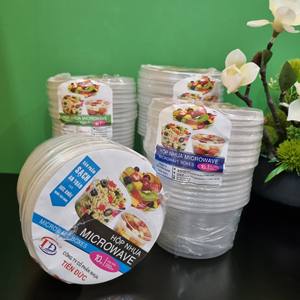 Contenants alimentaires à emporter en plastique PP transparent de qualité supérieure, design classique, forme ronde, 24 oz, avec couvercle, best-seller - Product Image 2