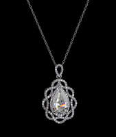 Pendentif solitaire en or 14 carats avec diamant de laboratoire taille poire de 5,50 carats, certifié IGI, cadeau de bijoux fins classiques pour anniversaire et fiançailles