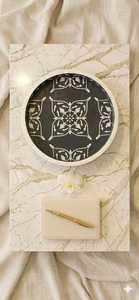 Bandeja Decorativa Moderna con Incrustaciones de Hueso para Uso en el Hogar y Hoteles - Product Image 4