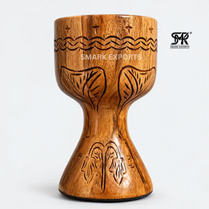 Cáliz y Copa Sagrada de Madera Natural Tallada a Mano para Comunión Cristiana, Ecológico, Duradero, para Altar Religioso - Product Image 1