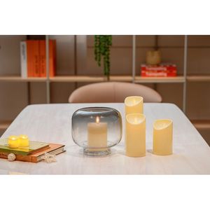 Porte-bougie en verre fumé ombré de 6,5 pouces, moyen, brillant et résistant à la chaleur - Product Image 4