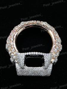 Reloj Hip Hop con Bisel de Diamantes Moissanite VVS de Corte Multiforma y Estilo Iced Out, Modelo 6900 - Product Image 1