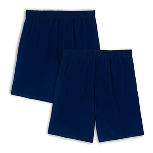 <b>Men</b> Navy Blue 100% Polyester Beach Shorts Mid Waist Elastic Quick Dry Geometric Drawstring Closure Pockets Swim <b>Trunks</b> - Product Image 1