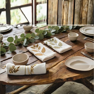 Serviettes de table en coton colorées modernes, réutilisables, imprimées, parfaites pour les mariages, les fêtes, les célébrations et la décoration de table raffinée - Product Image 2