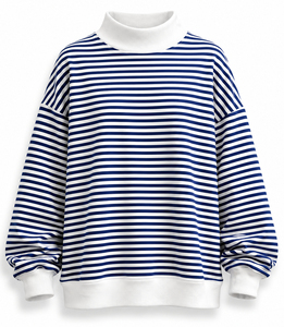 Sudadera Cálida y Cómoda para Mujer, Cuello Alto, Estilo Holgado, Informal, con Cuello Alto Elegante - Product Image 1