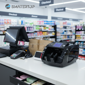 Machine à compter l'argent, détecteur de faux billets, détection multi-devises, billets polymères du Mozambique, IRR, USD, <span class=keywords><strong>EUR</strong></span>, SYP, IQD, compteur de valeur mixte - Product Image 4