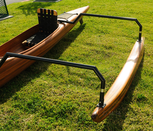 Kayak gonflable polynésien hawaïen en bois, 1 personne, bateau d'aventure pour sports nautiques, pour lacs et rivières, 361Lx151Wx41H cm - Product Image 5