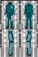 Ensemble de survêtement graphique personnalisé pour homme, sweat à capuche zippé oversize et pantalon de jogging ample, style streetwear, deux pièces, OEM