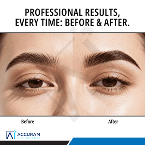 Juego de 4 Pinzas para Cejas de Acero Inoxidable Accuram Instruments, con Punta Curva y Inclinada, Herramienta de Belleza de Precisión, con Certificación CE e ISO - Product Image 5