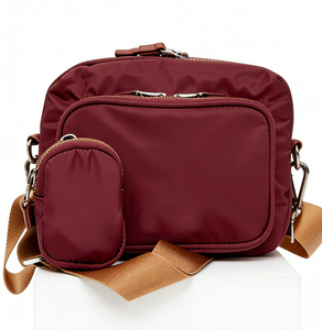 Bolso Bandolera Unisex de Nailon con Cierre de Cremallera, Color Verde Oliva, Estilo Práctico para Uso Diario, de Día y de Noche, para Mujer - Product Image 2