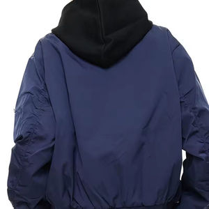 Custom Logo bomber <b>jackets</b> with <b>suede</b> bomber styling cropped bomber fit for US brands Wholesale Private Label - Product Image 5
