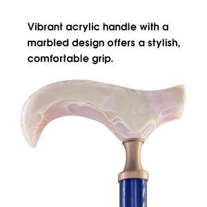 Nuevo bastón plegable de cinco secciones de moda con agarre de mármol elegante - Product Image 5