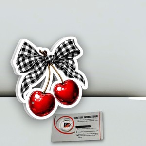 Placa de Acrílico en Forma de Corazón con Lazo de Cereza para Extensiones de Pestañas, Placas Magnéticas Rectangulares con Diseño de Flor y Mariposa, Herramienta de Belleza Personalizada - Product Image 2