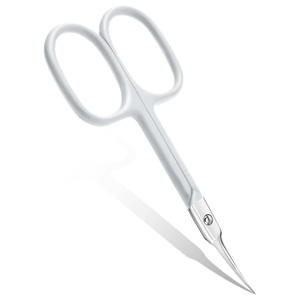 Tijeras Modernas para Cutículas y Uñas con Recubrimiento Blanco, Herramienta de Manicura de Precisión de Acero Inoxidable para el Cuidado de Uñas en Salones de Belleza - Product Image 1