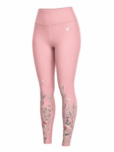 Customized Sublimated Women <b>Leggings</b> Mid Waist Standard <b>Thickness</b> Comfortable Anti-Bacterial Breathable Quick Dry <b>Leggings</b> - Product Image 4