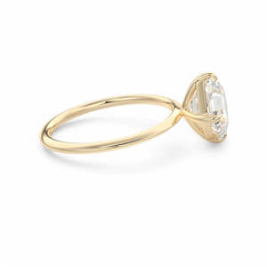 Anillo de compromiso de diamante cultivado en laboratorio con corte radiante, engaste catedral, anillo solitario de oro, anillo nupcial minimalista, joyería fina para mujer - Product Image 6
