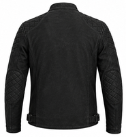 Blouson de moto en cuir nubuck véritable pour homme, certifié CE et UKCA, coupe-vent, 1 pièce, pour l'hiver et l'été, niveau CE