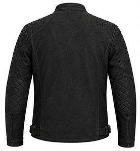 Veste de moto en cuir nubuck véritable pour homme, certifiée CE et UKCA, classement AAA, pour l'hiver et l'été, protections CE niveau 2 - Product Image 4