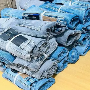 Herren Denim Jeans Hosen Überschuss Marken Damenhosen Damen Jeans Hosen Bekleidung Lager Bangladesch Überschuss Großhandelspreis