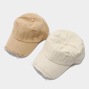 Retro Heritage Cotton Baseball <b>Cap</b> Frayed Edge Casual Lifestyle Adjustable Blank Distressed <b>Cap</b> For Boutique Fashion OEM ODM <b>Cap</b> - Product Image 5