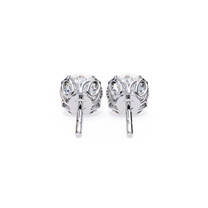 Venta Directa de Fábrica REYES, Pendientes de Plata de Ley 925 con Moissanita de Corte Redondo de 2.5Ct y Cierre de Rosca para Mujer, a Precio de Mayoreo - Product Image 6