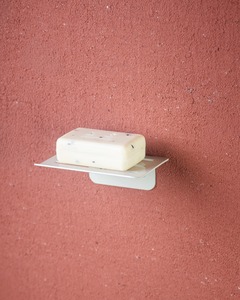 Wall Mounted Plastic Soap Dish Rectangular Minimalist Design Self <b>Drain</b> <b>Bathroom</b> Shelf White Smooth Finish - Product Image 5