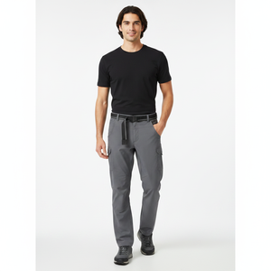 Best-Selling Men's Lightweight Canvas Hiking Pants <b>Waterproof</b> Elasticated Mid Waist Zippered Flat Security Pocket OEM Service - Product Image 4