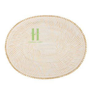 Hot Trend Natural Rattan Charger Plates Handwoven Wedding <b>Table</b> Decoration Wicker Scalloped Placemats From Vietnam Rattan 2026 - Product Image 3