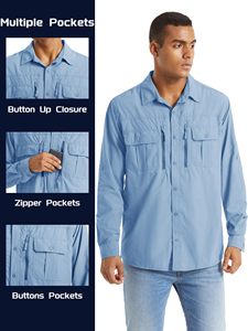 Camisetas de Pesca Ventiladas Premium para Hombre, Sublimación Personalizada, Camuflaje, Protección Solar UPF 50+, Protección UV, Secado Rápido, Transpirables, Manga Larga, para Actividades al Aire Libre - Product Image 5