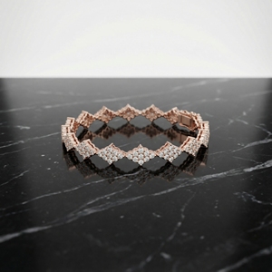 สร้อยข้อมือเงินแท้ 925 ประดับเพชรทรงเรขาคณิต ดีไซน์คลาสสิกทันสมัย เหมาะเป็นของขวัญวันครบรอบสำหรับผู้หญิง - Product Image 4