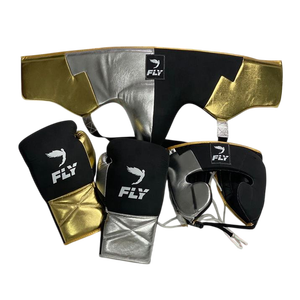 Oem New Style Fly Customized Boxing Sparring Set Training Protection Kickboxing Leather Gloves <b>Lace</b>-up Closure Black Martial Art - Product Image 1