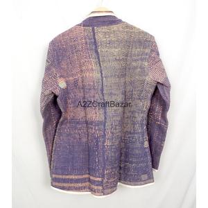 Indian Bohemian <b>Kantha</b> Vintage Reversible Breathable Eco-Friendly Knitted Cotton Regular Length Ladies Spring Summer Autumn - Product Image 6