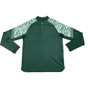 Veste polaire à col zippé pour homme, couleur unie, imprimé géométrique, manches longues, style sportif, vêtement d'automne, coupe classique, séchage rapide, polyester - Product Image 5