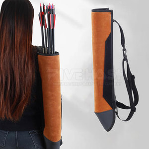 High Quality Leather Archery <b>Quiver</b> Durable Handmade Back Holder Adjustable Fit Outdoor Hunting Training Gear - Product Image 2