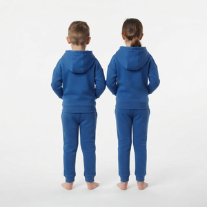 Conjunto Deportivo para Niños, Sudadera con Cremallera Completa y Pantalones Jogger, Color Sólido, Dos Piezas, Ropa Casual, Logotipo Personalizado, Proveedor Mayorista - Product Image 3