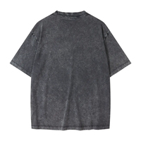 Camiseta Oversize de Algodón Pesado con Lavado Ácido y Efecto Desgastado, Estilo Urbano, Prenda OEM