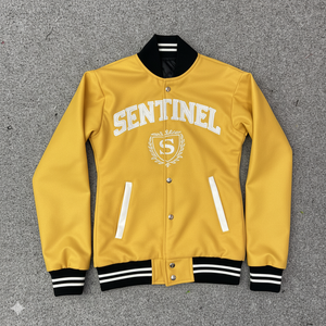 Hot Selling Custom Label Embroidered Wool Silk Unisex Varsity Lettermen Jacket Covered <b>Button</b> Closure Front Reversible Windproof - Product Image 6