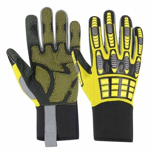 Guantes de Mecánico Resistentes al Calor, Antideslizantes, de Alta Resistencia, con Forro de Gel de Espuma de Cuero Sintético y Respaldo de Spandex con Espuma - Product Image 5