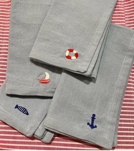 ผ้าเช็ดปากค็อกเทลผ้าฝ้าย/ผ้าลินินปักลาย VNAP สไตล์เวียดนามสดใส ออกแบบตามสั่งสำหรับงานปาร์ตี้ งานฝีมือปักมือ - Product Image 6