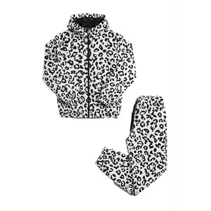 Sublimated Custom OEM Leopard Print Hooded Windbreaker Nylon Track <b>Suit</b> Men Lightweight Zip <b>Jacket</b> Jogger Set Streetwear Hoodies - Product Image 4