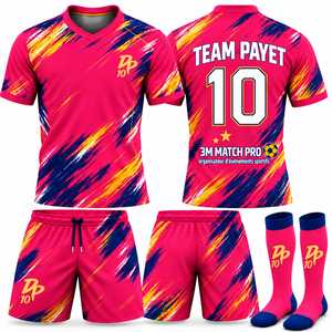 ชุดฟุตบอลสั่งทำพิเศษ สีขาวน้ำเงิน พิมพ์ลายแบบซับลิเมชั่น ชุดทีมแขนสั้น กางเกงขาสั้น ถุงเท้า 100% - Product Image 4
