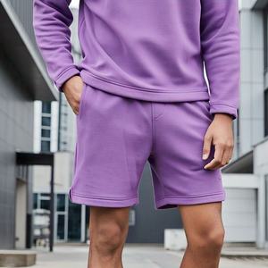 Pantalones Cortos Deportivos para Hombre de Alta Calidad, 100% Algodón Francés, Personalizables, para Entrenamiento, Correr, Casuales, Sólidos, Ecológicos, Transpirables - Product Image 2