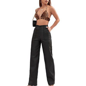 กางเกงหนังผู้หญิงรุ่นใหม่ ราคาขายส่ง บริการ OEM คุณภาพสูง รับสั่งทำโลโก้ กางเกงหนังผู้หญิง - Product Image 4