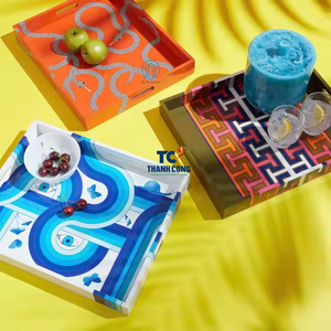 Sang trọng <span class=keywords><strong>Eden</strong></span> MDF sơn mài khay một sự lựa chọn lý tưởng cho phòng khách của bạn chất lượng cao trang trí khay từ thanh cong thủ công mỹ nghệ - Product Image 3