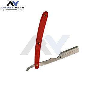 Navaja de Afeitar Profesional de Acero Inoxidable Roja para Barbería, Herramienta Clásica para Afeitar en Salón, Afeitado en Húmedo Suave y Preciso - Product Image 2