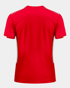 Maillot de football léger pour homme, rouge, sublimé, col rond, manches courtes, évacuation de l'humidité, coupe athlétique, toutes saisons, vêtements de sport - Product Image 2