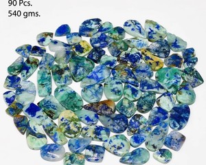 Lote de Cabujones de Azurita y Malaquita, Piedras Preciosas Naturales Azul Verdoso Pulidas, Piedras Sueltas al por Mayor para Joyería - Product Image 1
