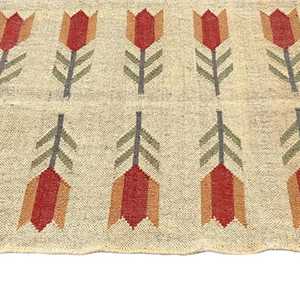 Tapis de sol doux et luxueux, tapis kilim en jute et laine tissés à la main pour salon, chambre et bureau - Product Image 4