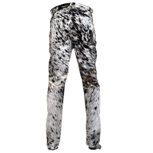 Pantalones de Hombre de Cintura Alta con Estampado de Vaca, 100% Cuero Vacuno, Casuales de Otoño, Transpirables, Ligeros, con Botones - Product Image 3
