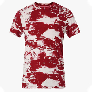 Camiseta de algodón tie-dye para hombre, 100% suave y transpirable, estilo casual urbano, con logo personalizado, manga corta, para verano, venta al por mayor - Product Image 1